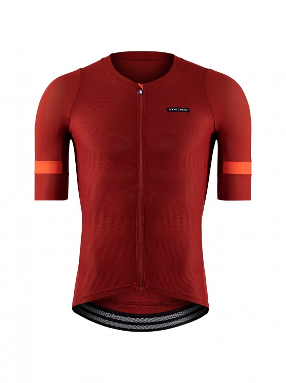 Maillot hombre ciclismo rojo Mendi (delantera)