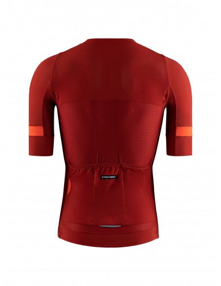 Maillot hombre ciclismo rojo Mendi (trasera)
