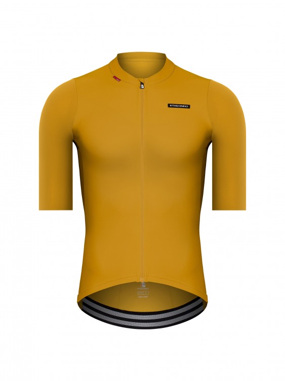 Maillot de ciclismo hombre amarillo modelo ALDE 110LW (delantera)