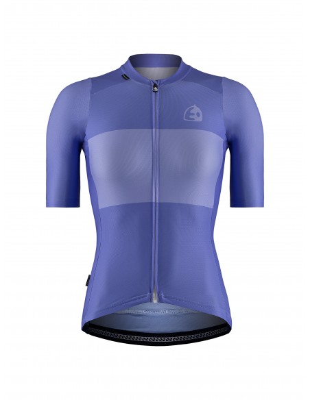 Maillot ciclismo para mujer violeta BIKA (delantera)