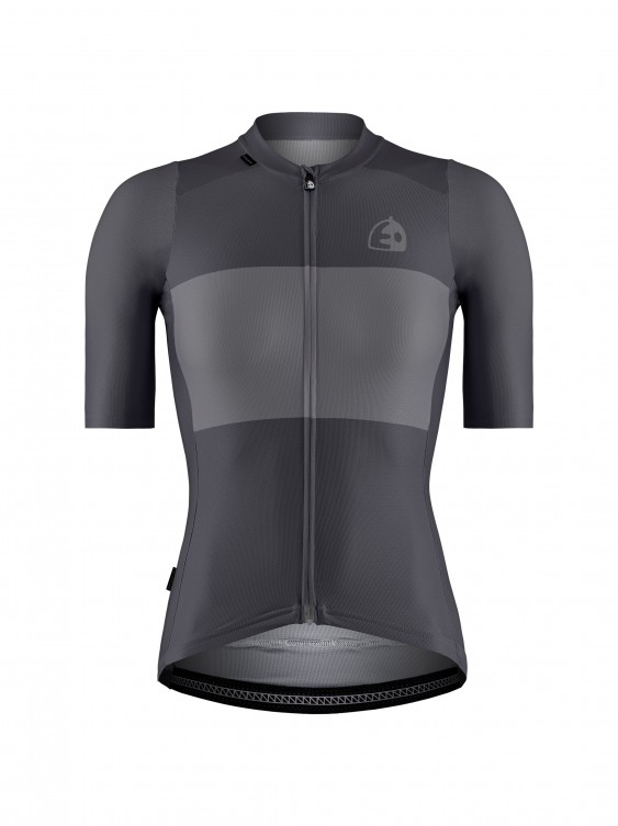 Maillot ciclismo para mujer negro BIKA (delantera)